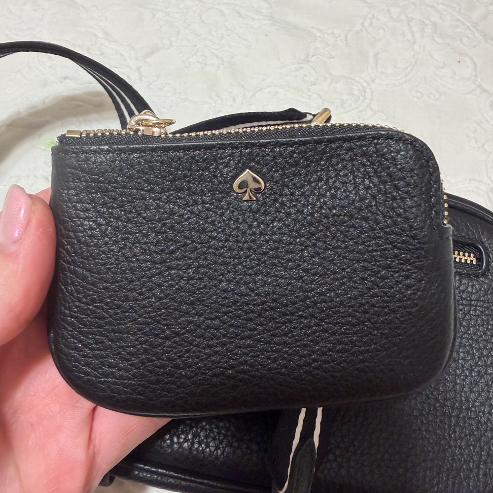 kate spade Black Pebbled Leather Mini Crossbody with Coin Pouch - Picture 4 of 4